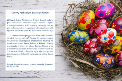 Plakat ozdoby wielkanocne z naszych domów